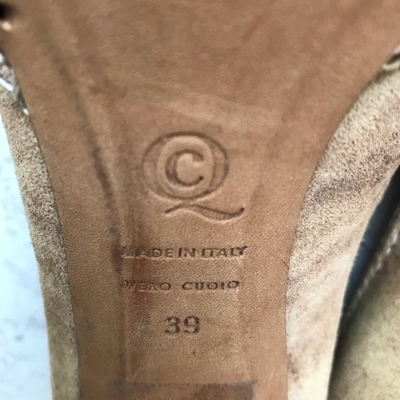 Alexander McQueen || Suede Peep Toe Heels Size 39 - Picture 7 of 8